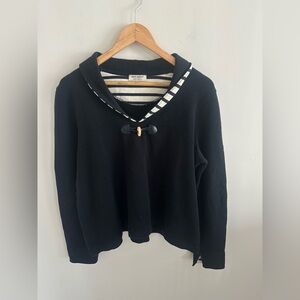 Saint James vintage navy nautical toggle sweater size 14